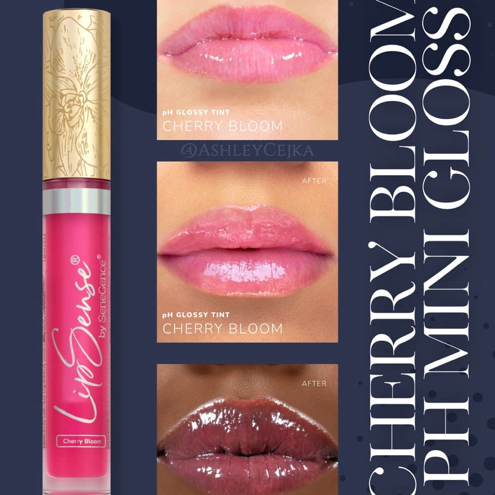 Brand New SeneGence pH Tinted LipSense Lip Gloss in shade Cherry Bloom